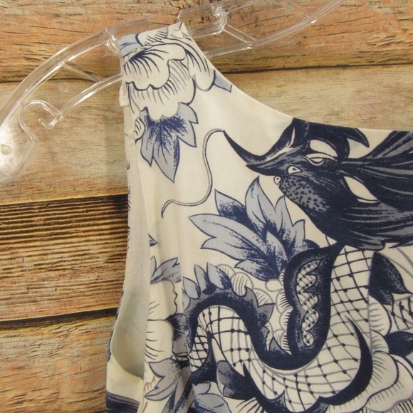 Breeches Blue/Off-White Sleeveless Back-Button Dress 4 - Picture 4 of 16